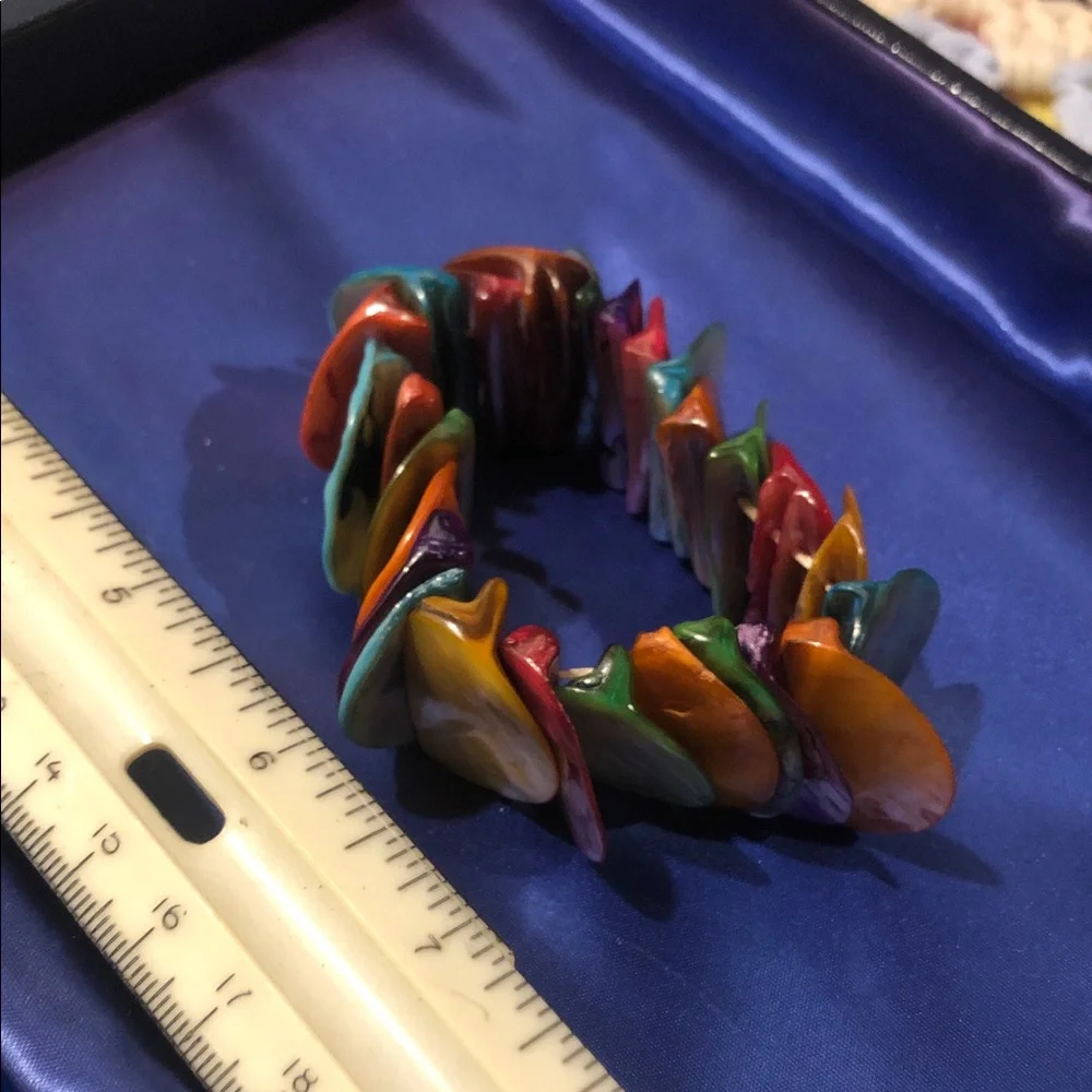 💋Multicolor Shell Chip Stretch Bracelet - Women Jewelry